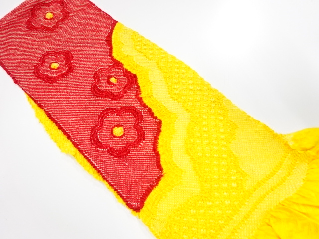 正絹　振袖用　絞り　帯揚げ